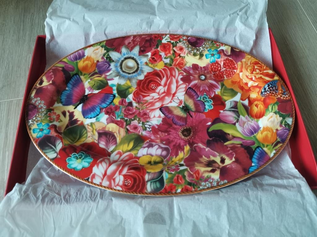NIEUW Melli Mello Eliza Koekjesbord Taartbord Bord 36x24,5cm, Huis en Inrichting, Ophalen, Nieuw, Bord(en), Overige stijlen