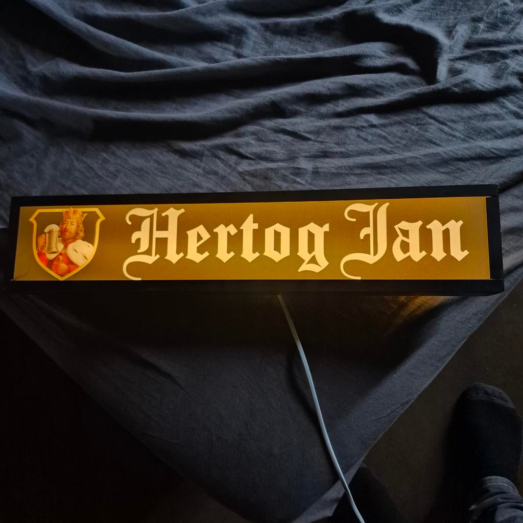 Hertog Jan Lichtbak / Reclamebord, Verzamelen, Merken en Reclamevoorwerpen, Ophalen of Verzenden