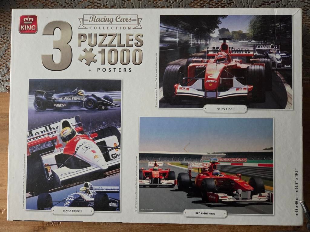 Racing cars collection, King, Ophalen of Verzenden, 500 t/m 1500 stukjes, Zo goed als nieuw, Legpuzzel