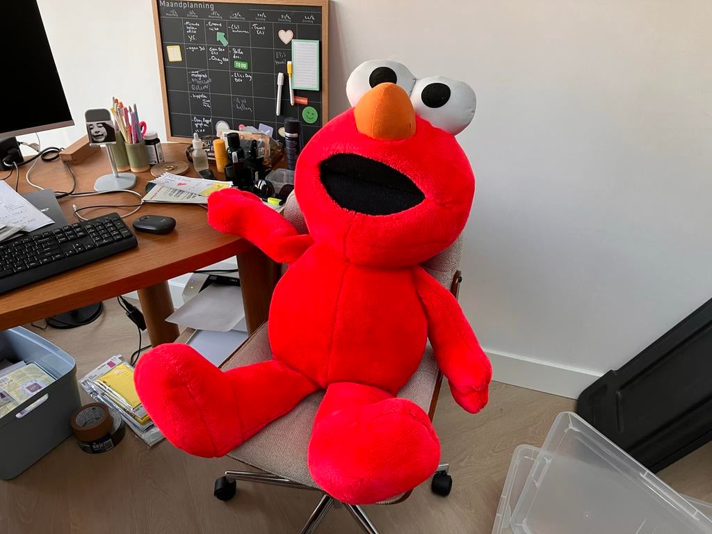 Zeer grote vintage Tyco Elmo knuffel (1 meter) Nieuwstaat, Ophalen of Verzenden, Nieuw, Overige typen