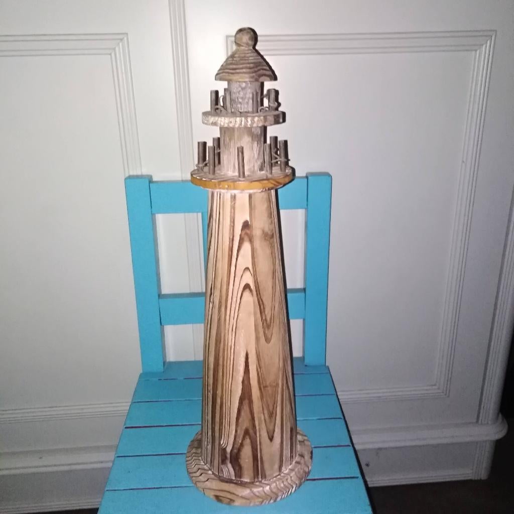 Houten vuurtoren, Verzamelen, Beelden en Beeldjes, Ophalen, Gebruikt, Overige typen
