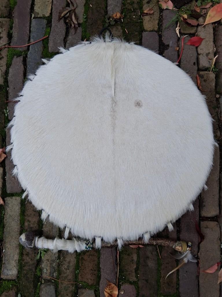 spanbare sjamanen drum witte geit, Ophalen of Verzenden, Nieuw, Trommel
