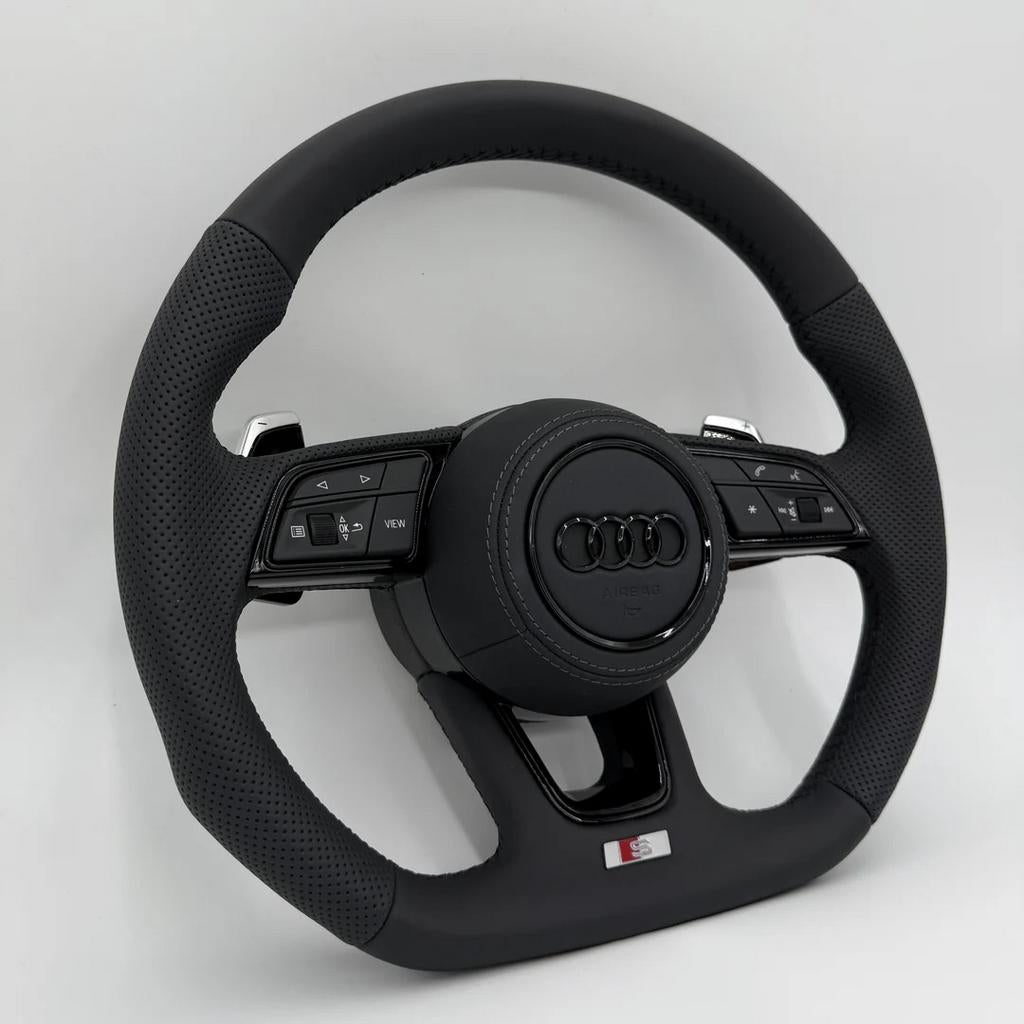 Audi stuur vlak leer S RS line upgrade custom afgevlakt, Ophalen of Verzenden, ., ., .