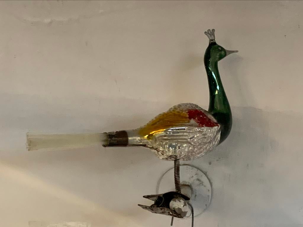 Kerstbal grote collectie antieke kerstballen vogels pieken, Ophalen of Verzenden