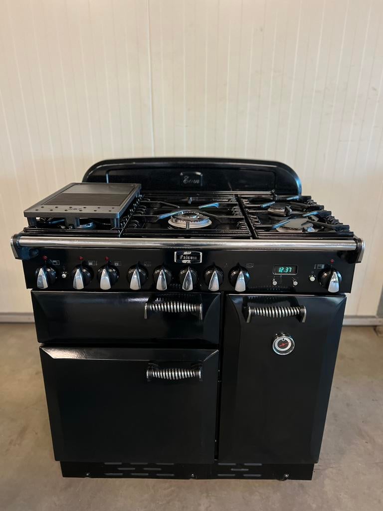 Luxe Falcon Elan fornuis - 90 cm, Gebruikt, 60 cm of meer, Grill, Ophalen of Verzenden