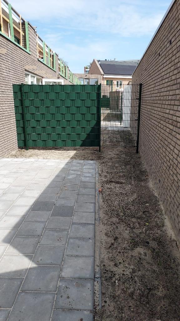 Dubbelstaafmat hekwerk met vlechtband vulling, Ophalen, Nieuw, IJzer, Dubbelstaafmat hekwerk