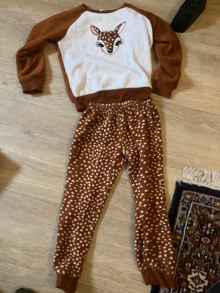 Warme pyjama maat 122/128, Ophalen of Verzenden, Zo goed als nieuw, Meisje