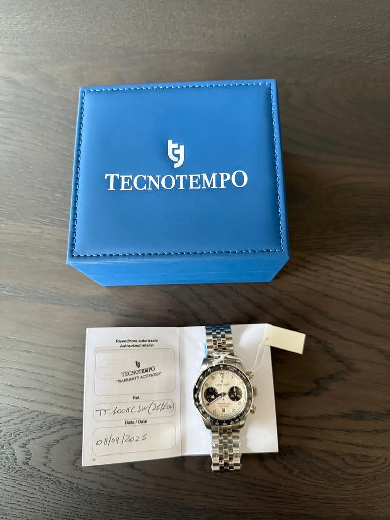 Tecnotempo TT.100MC.SW – Chrono Automatic – Limited Edition, Leer, Tecnotempo, Ophalen, Overige merken