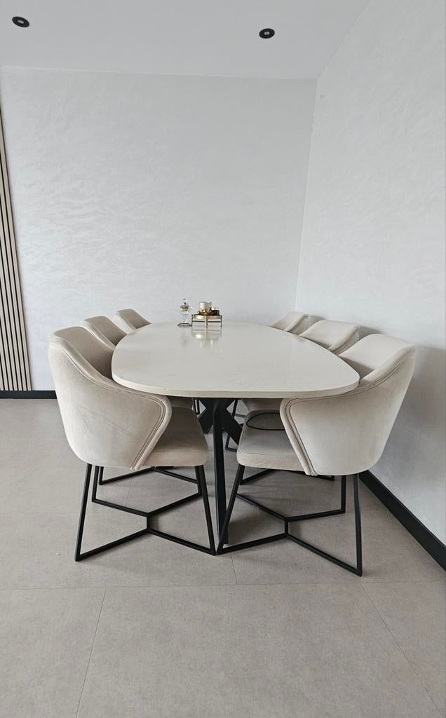 Eettafel & Salontafel set, Huis en Inrichting, Tafels | Eettafels, Rond, 200 cm of meer, Zo goed als nieuw, 50 tot 100 cm
