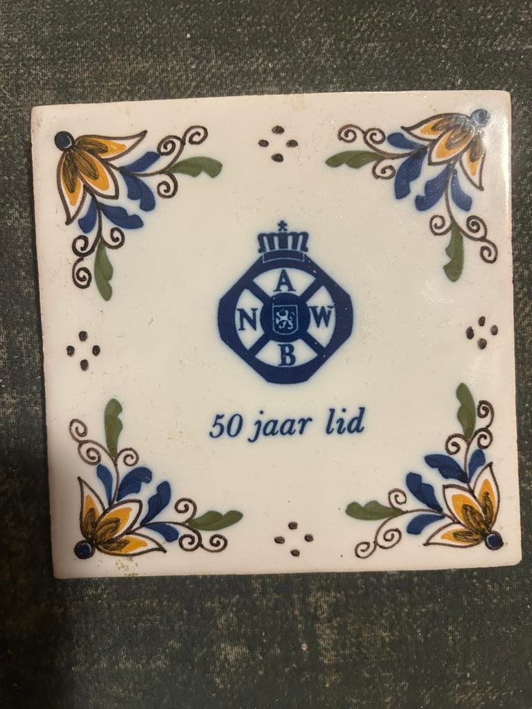 ANWB 50 jaar lid MAKKUMER TEGEL, Ophalen of Verzenden