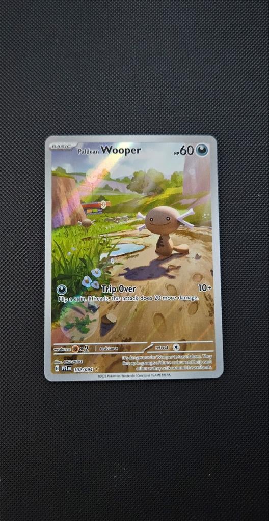 Pokémon TCG - Paldean Wooper (102/094) - Phantasmal Flames, Ophalen of Verzenden, Zo goed als nieuw, Losse kaart, Foil