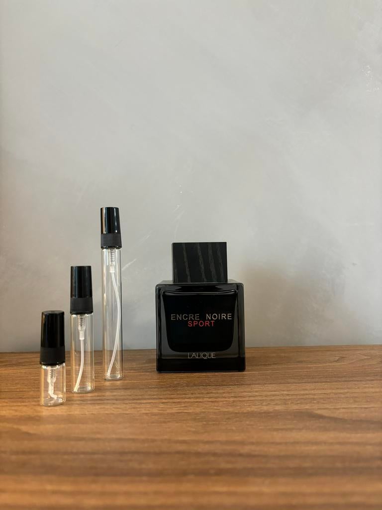 Lalique Encre Noire Sport Parfum Sample - Tester - Decant, Ophalen of Verzenden, Zo goed als nieuw