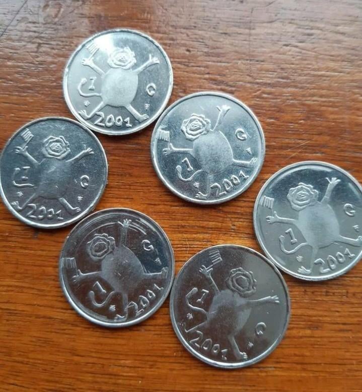 1 gulden 2001, Ophalen of Verzenden, 1 gulden, Losse munt