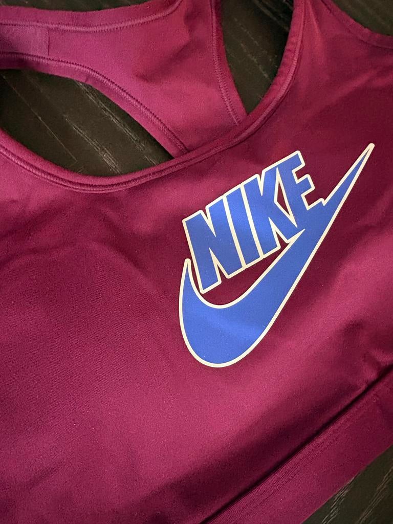 Nike Sport BH - Paars Fuchsia - Maat L, Paars, Maat 42/44 (L), Ophalen of Verzenden, Fitness of Aerobics
