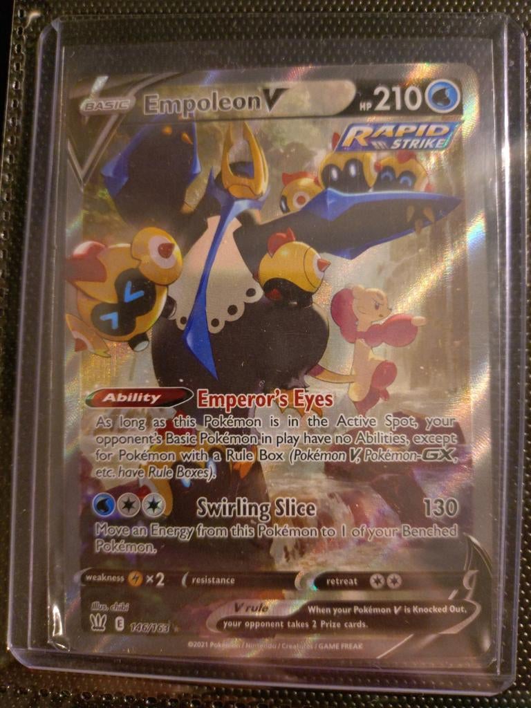Pokémon Empoleon V kaart - Rapid Strike, Hobby en Vrije tijd, Verzamelkaartspellen | Pokémon, Ophalen of Verzenden, Zo goed als nieuw