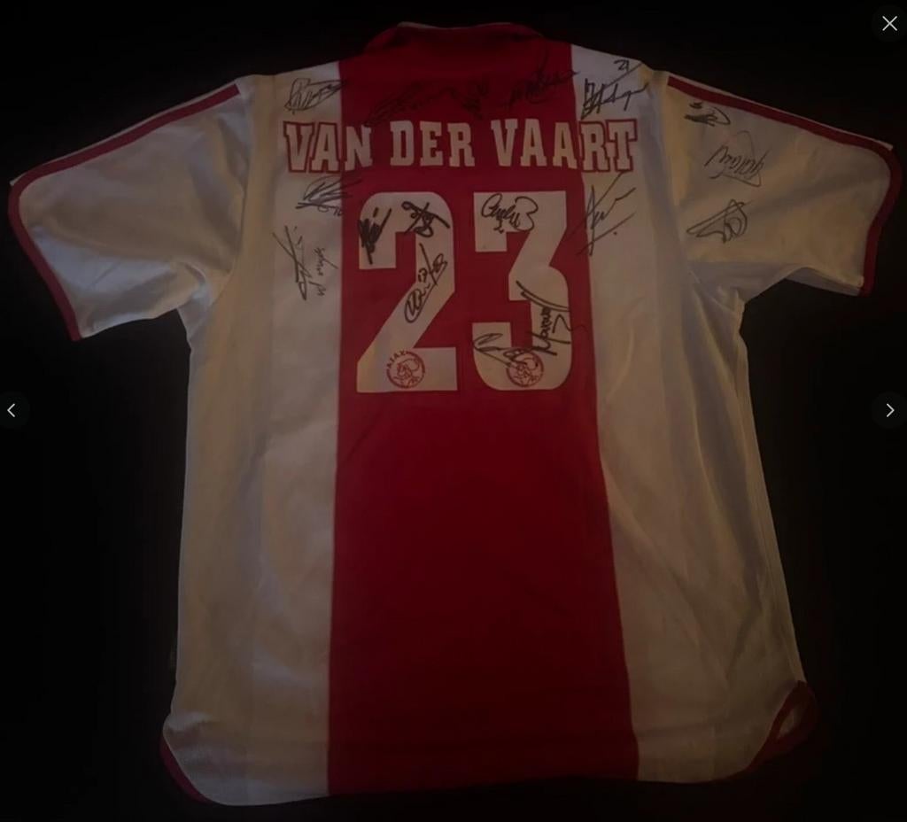 Gesigneerd Ajax shirt Raphael van der Vaart 2001, Sport en Fitness, Voetbal, Maat L, Ophalen of Verzenden, Gebruikt, Shirt