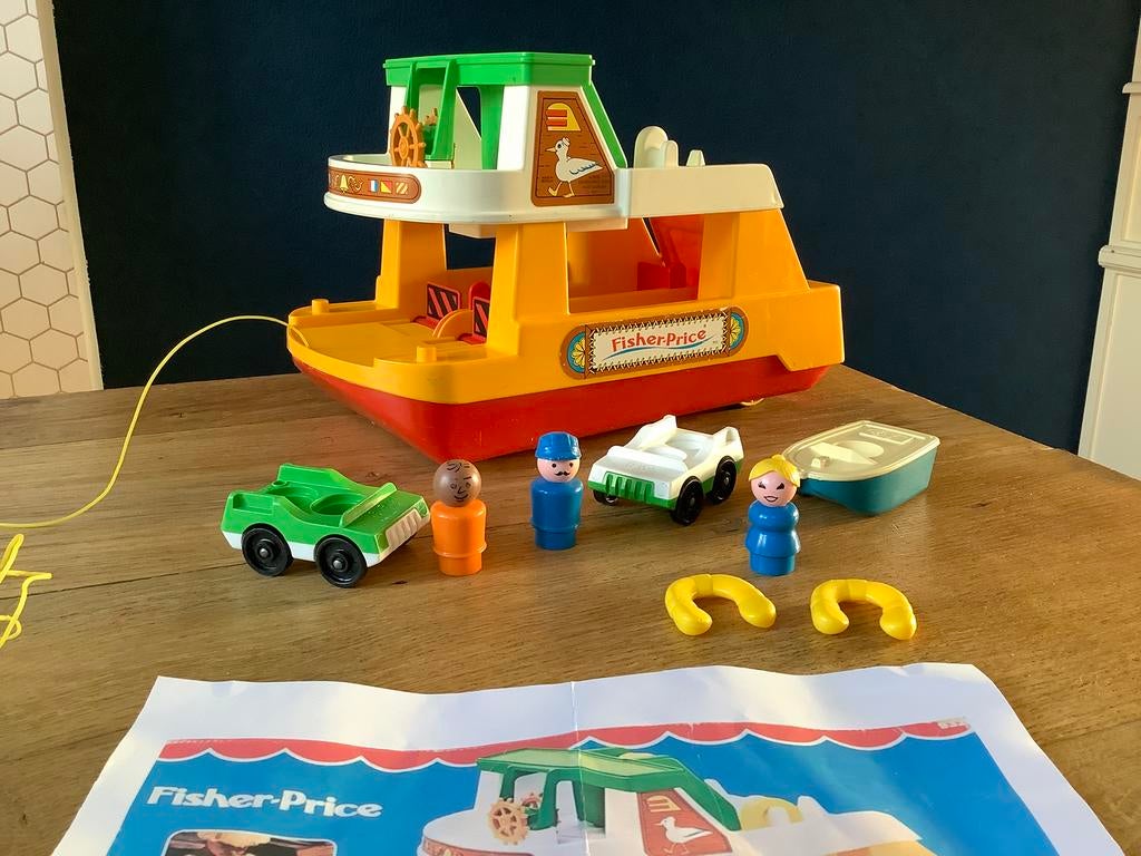 Fisher Price veerpont. 100% compleet. Perfecte staat., Ophalen, Zo goed als nieuw, Speelset