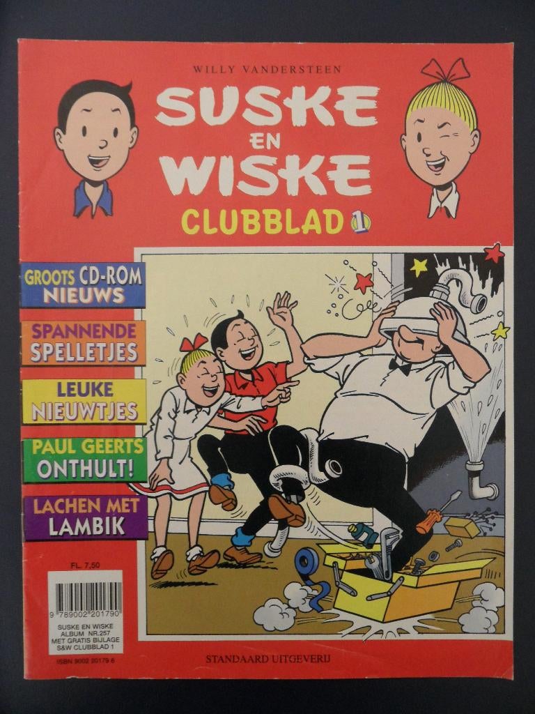 Suske en Wiske. Clubblad 1, Eén stripboek, Ophalen of Verzenden, Gelezen