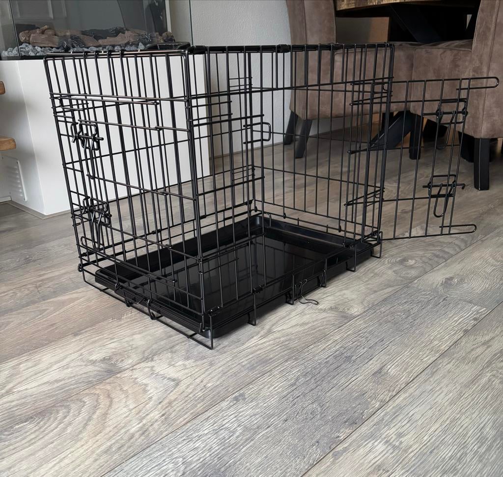 Hondenbench zwart Adori premium maat S, incl hoes en kussen, Dieren en Toebehoren, Ophalen of Verzenden, Zo goed als nieuw