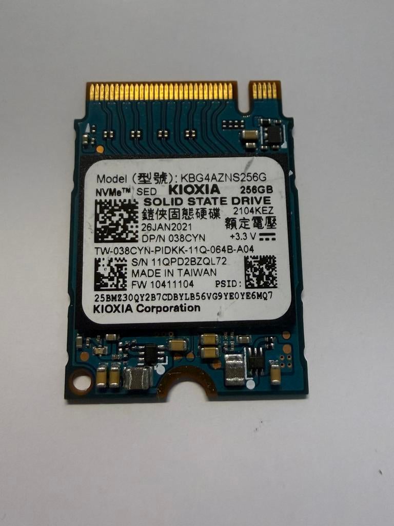 KIOXIA 256GB NVMe SSD– M.2 2230, Computers en Software, Harde schijven, Verzenden, Zo goed als nieuw, Laptop, Overige aansluitingen