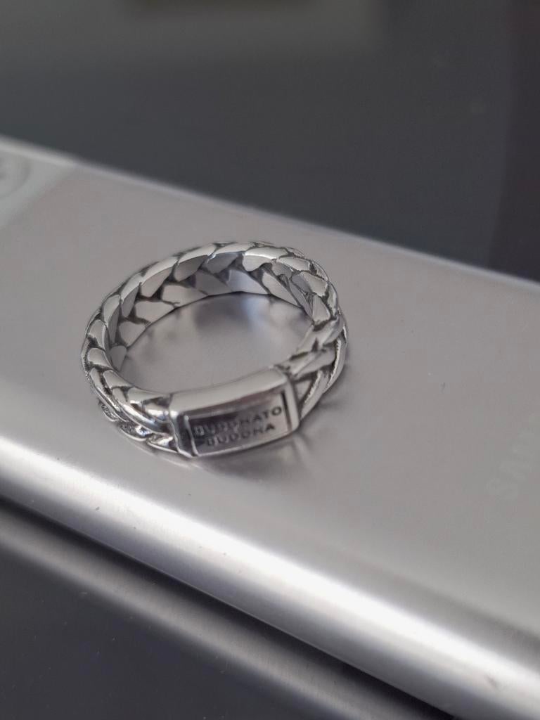 Buddha to buddha ring 16mm, Sieraden, Tassen en Uiterlijk, Ringen, Ophalen, Kleiner dan 17, Dame of Heer, Zilver