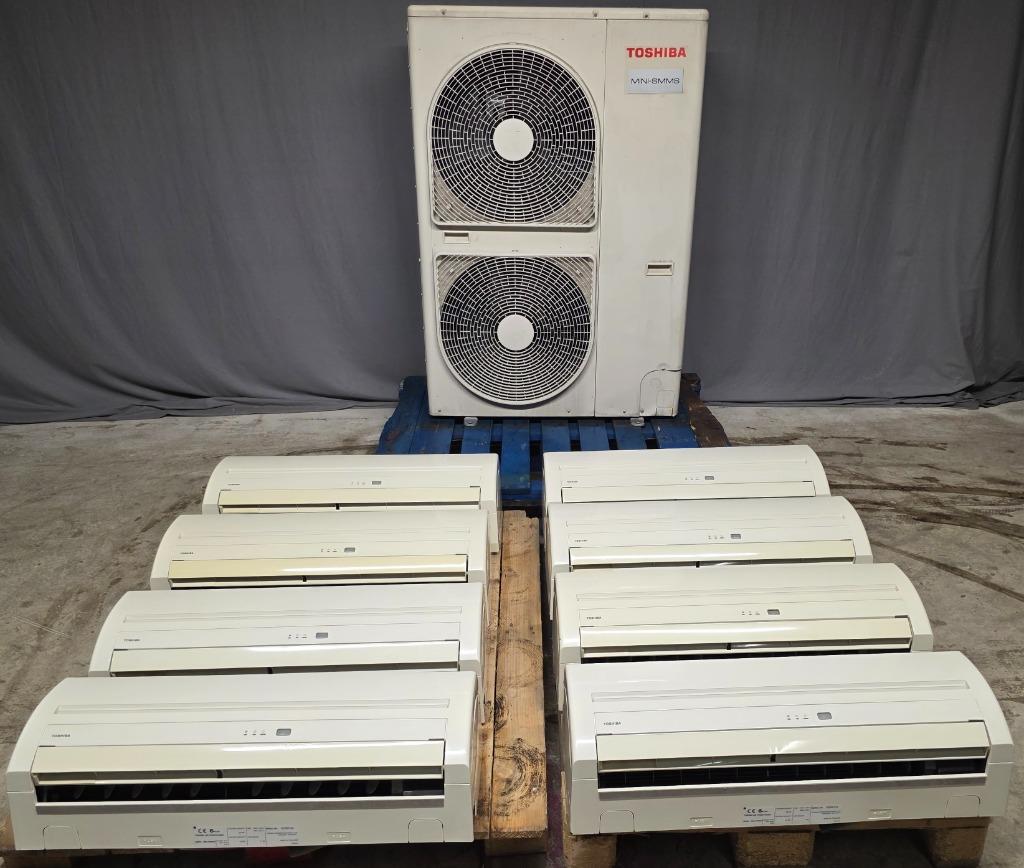 Refurbished 8x wand airco Toshiba Mini SMMS VRF 14,0 kW, Witgoed en Apparatuur, Airco's, Koelen en Ontvochtigen, Timer, Refurbished
