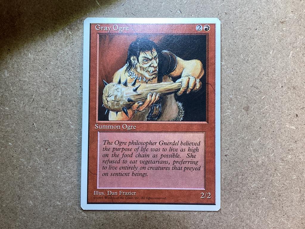 1x Gray Ogre (Near Mint), Ophalen of Verzenden, Zo goed als nieuw, Losse kaart
