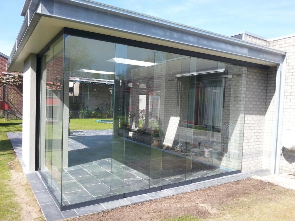 glazen schuifdeursystemen in uw veranda of terrasoverkapping, Nieuw, Glasplaat, Veiligheidsglas, 160 cm of meer