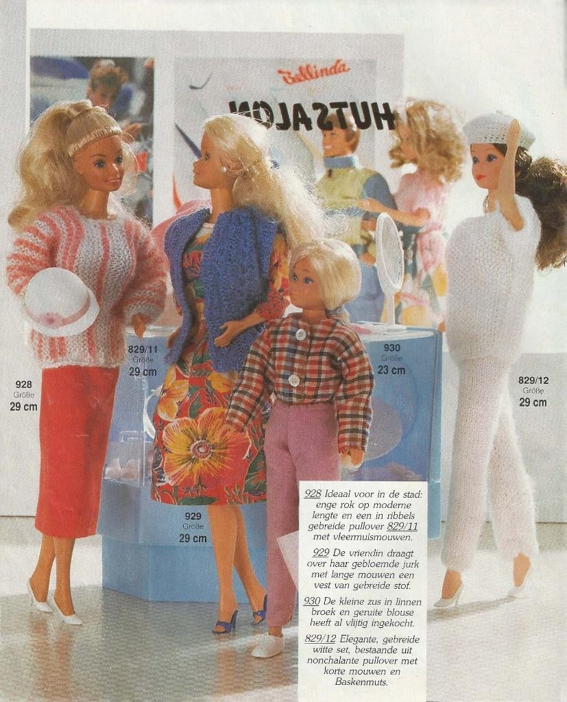 Zowel breipatronen als naaipatronen voor Barbie en Skipper, Ophalen of Verzenden, Zo goed als nieuw, Kind, Overige merken