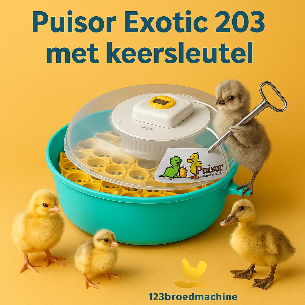 Puisor Exotic Extra 203 + GRATIS broedeieren (Nieuw), Broedmachine, Nieuw, 123broedmachine.nl, Webwinkel@123broedmachine.nl