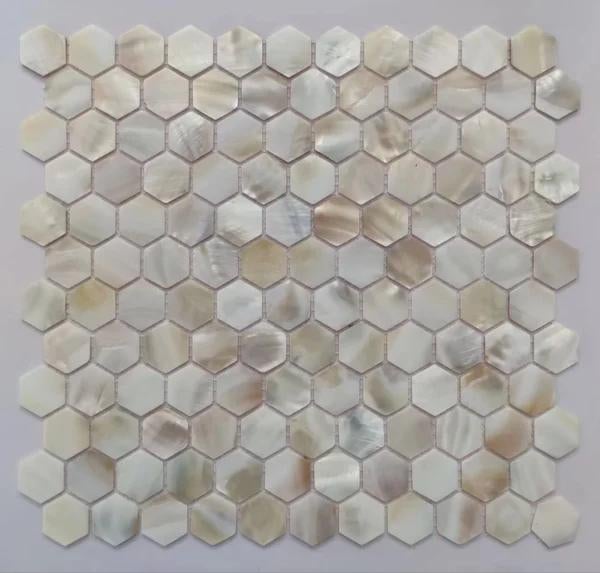 Shell Pearl Hexagon Yellow, Overige materialen, Wandtegels, Nieuw, Ophalen of Verzenden
