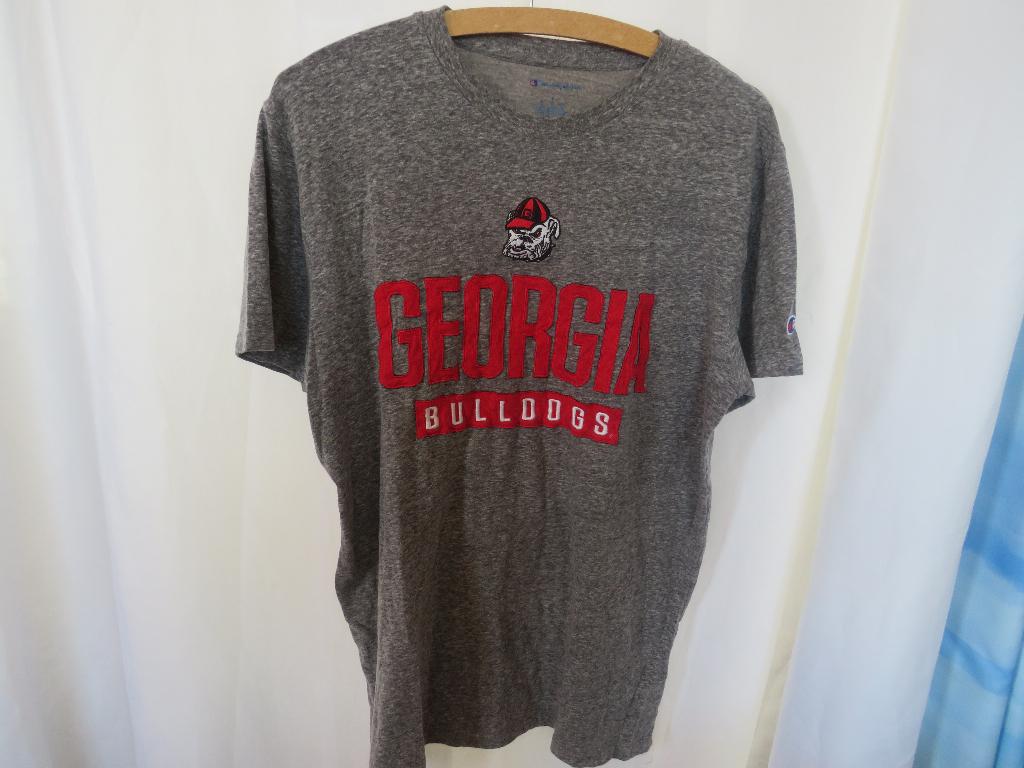 Grijs tshirt Georgia Bulldogs mt L Champion, Maat 48/50 (M), Champion, Ophalen of Verzenden, Grijs