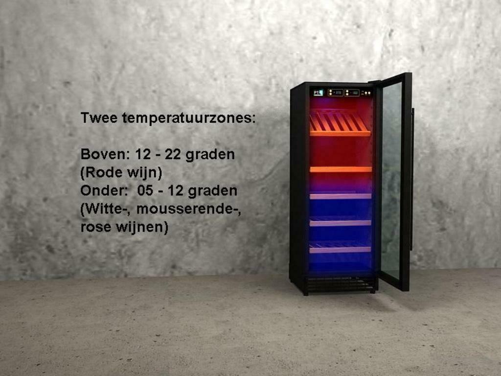 Wijnkoelkast | wijnklimaatkast (2 temp. zones, 120 flessen), Ophalen, Nieuw