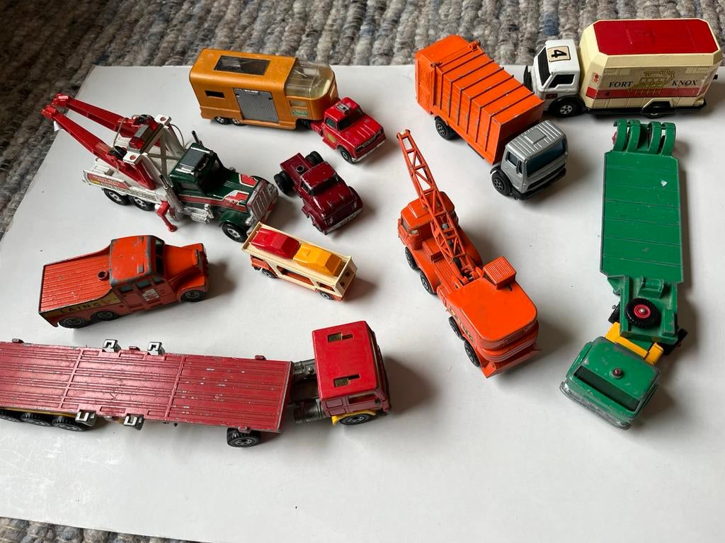 Matchbox set vrachtwagens 1 koop: 19,50, Ophalen of Verzenden, Gebruikt