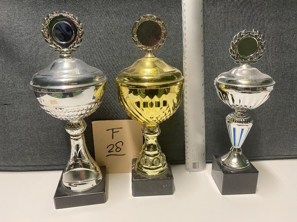 Trofeeën/wedstrijdbekers/sportprijzen/bokalen, set 28, Ophalen of Verzenden, Gebruikt