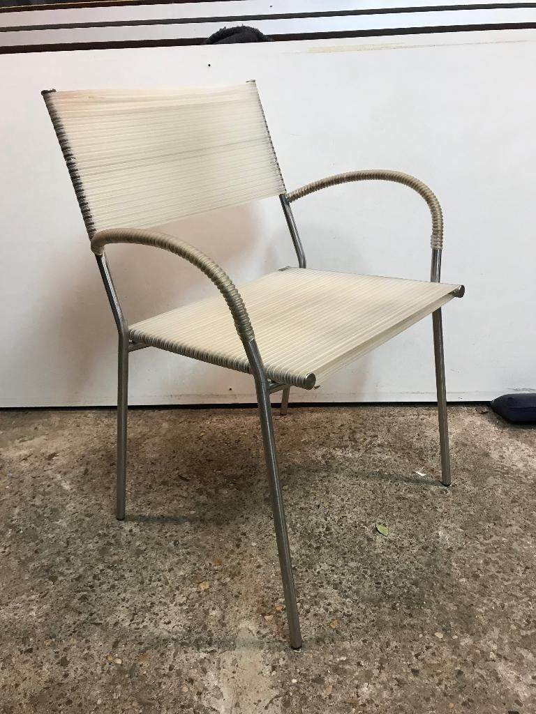 Bonacina Miss B2 outdoor design stoel modern RVS, Kunststof, Gebruikt, Zwart, Ophalen of Verzenden