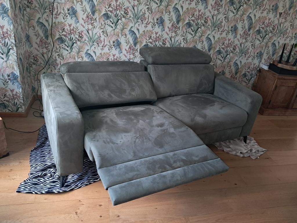 Henders & Hazel Napels 3-zits relaxbank groen, Ophalen, Gebruikt, 150 tot 200 cm, Driepersoons