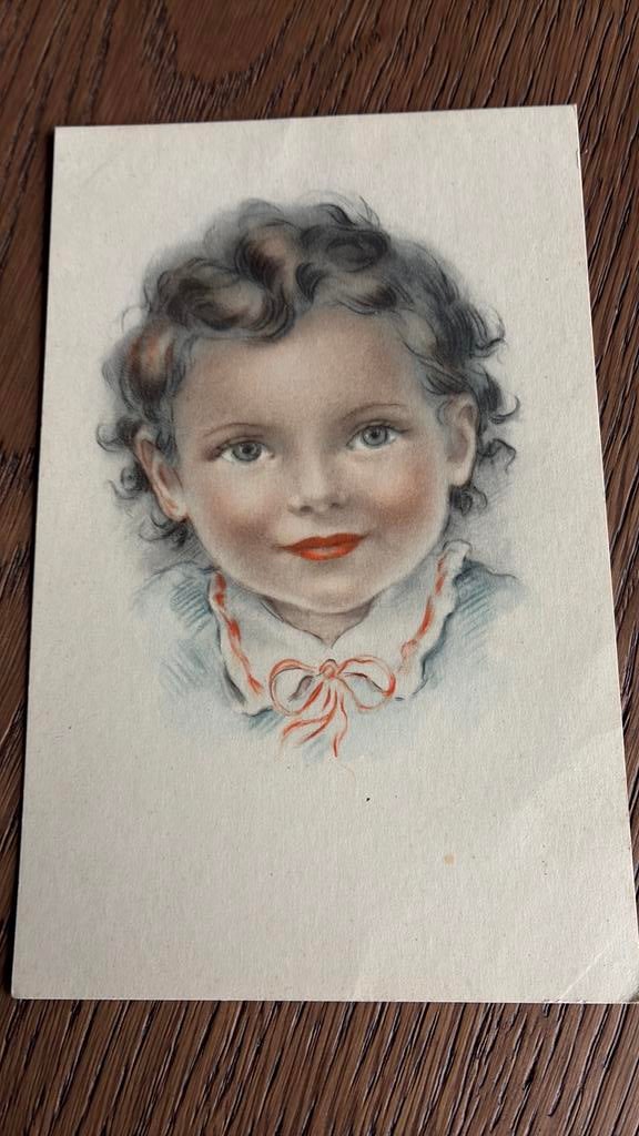 Portret. Lief kinderkoppie., Ophalen of Verzenden, Ongelopen