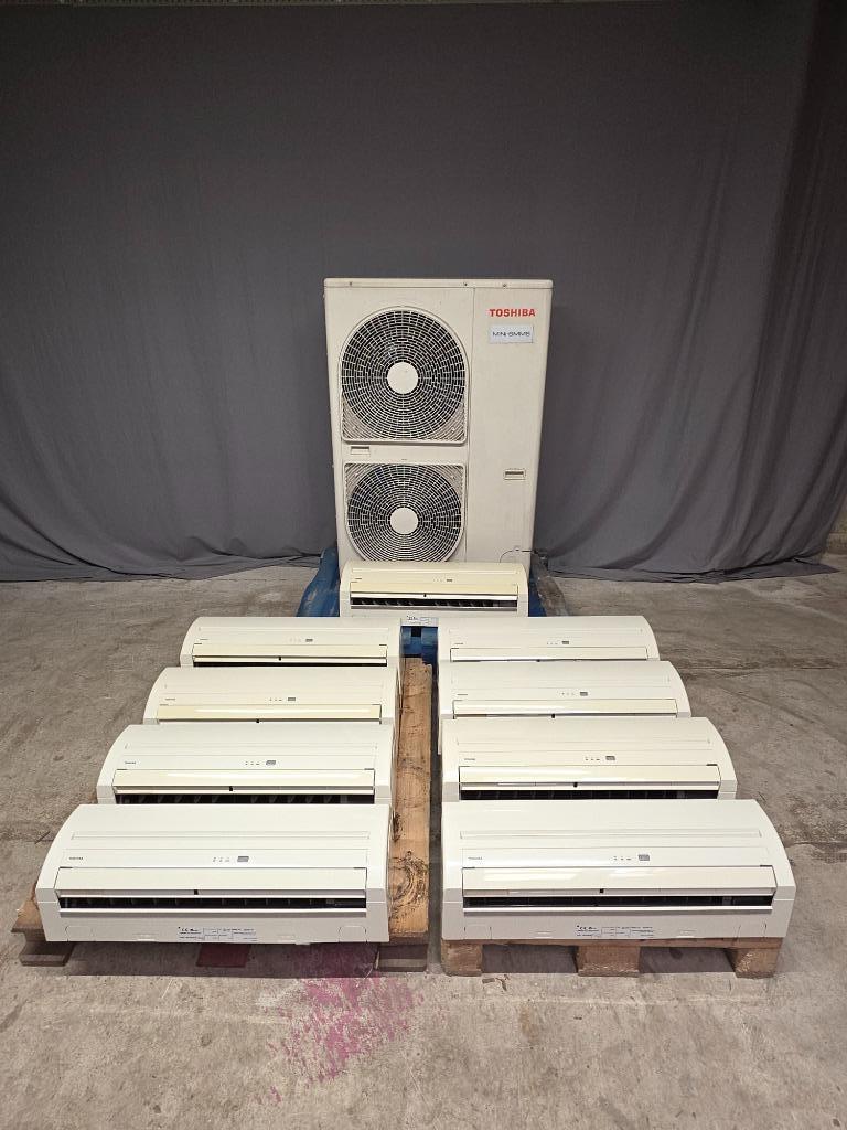 Refurbished 9x wand airco Toshiba Mini SMMS VRF 15,5 kW, Koelen en Ontvochtigen, Timer, Refurbished, 3 snelheden of meer