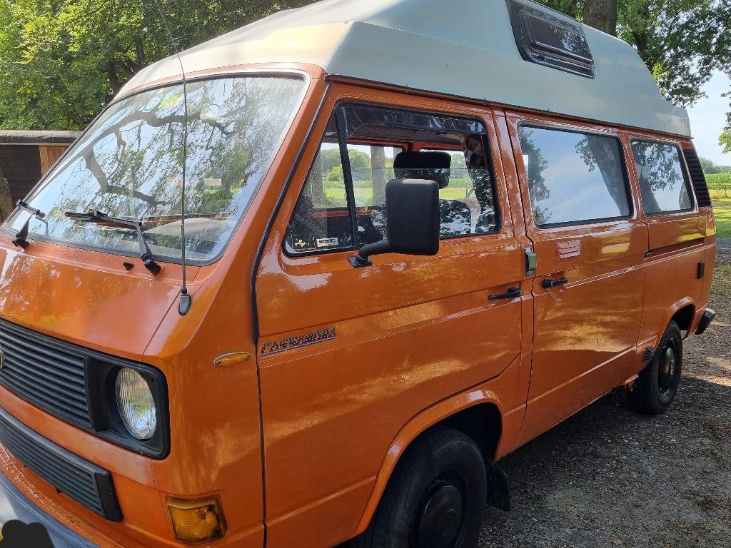 Roestvrije Volkswagen t3 bus benzine 1988 Cassandra camper, Auto's, Particulier, Te koop