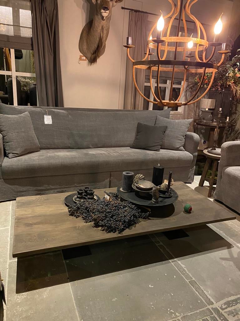 Salontafel oak van hoffz nu sale 170x80x33 van 679 voor 599, Ophalen, 50 tot 100 cm, Minder dan 50 cm, Rechthoekig