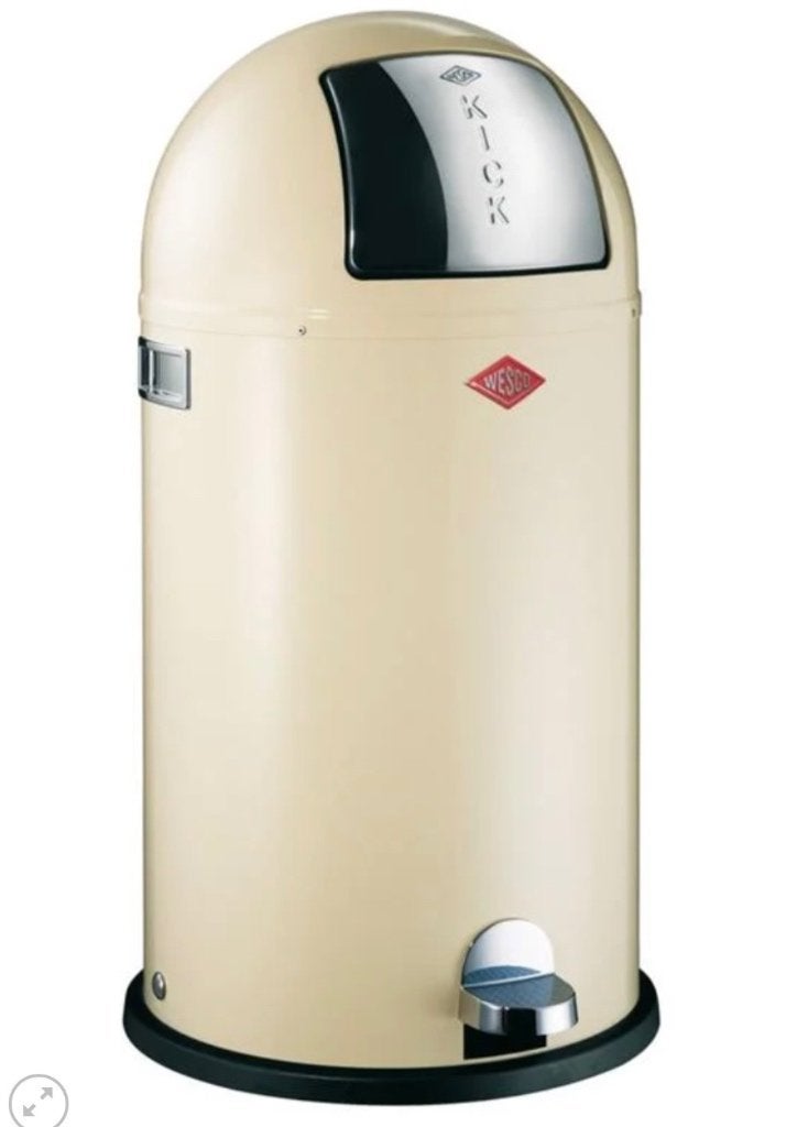 Wasco Kickboy pedaalemmer 40L - Beige (defect pedaal), Met pedaal, 40 liter of meer, Ophalen of Verzenden, Zo goed als nieuw