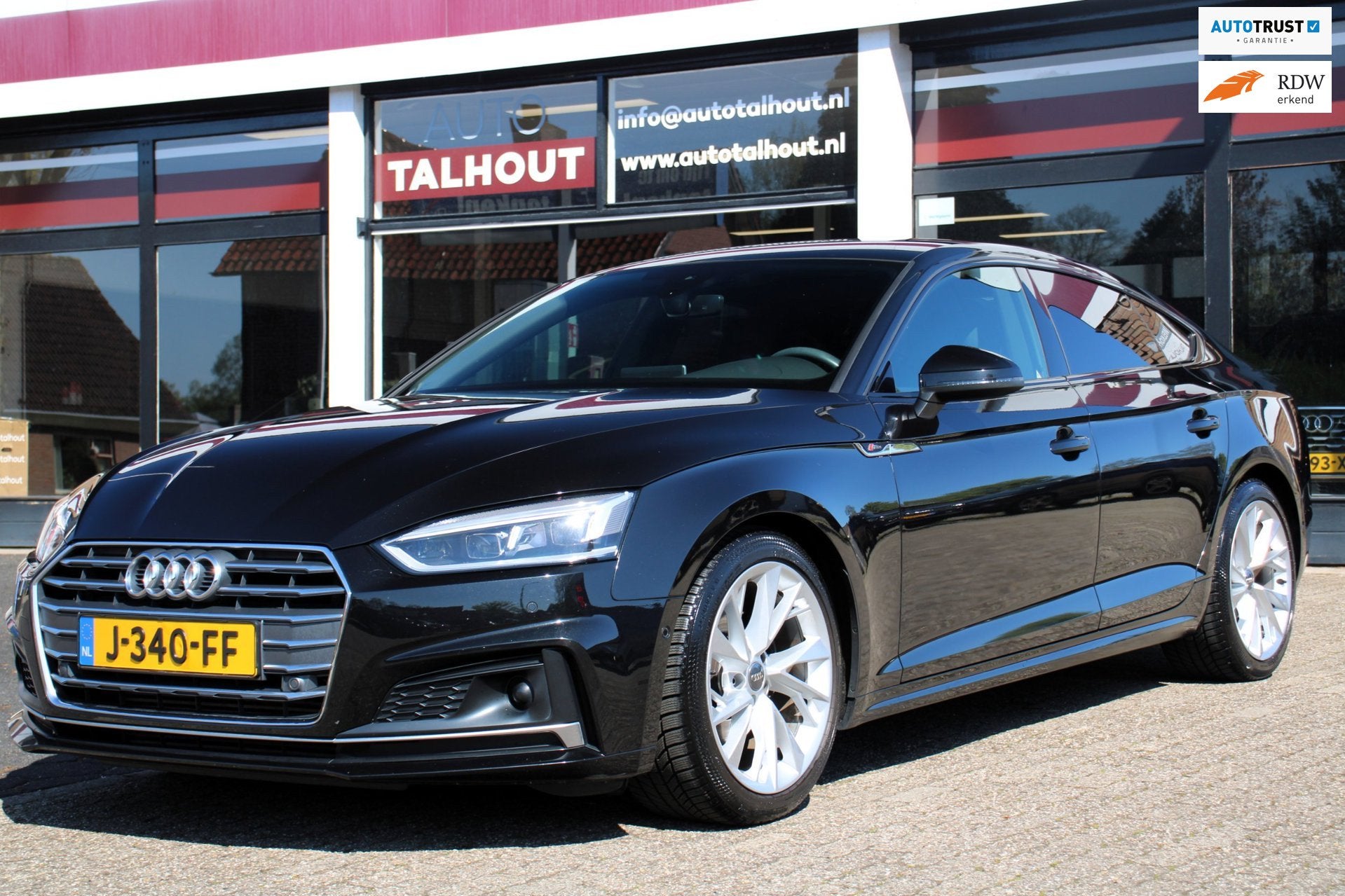 Audi A5 Sportback 40 TFSI Design Pro Line | VIRTUEEL, MATRIX, Auto's, Audi, Gebruikt, 1984 cc, Zwart, Leder