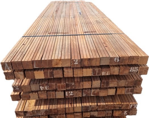 30 hardhouten palen 65x65 mm / 2.70 m lang - nr: HB21, Ophalen, Palen, Nieuw, Hardhout