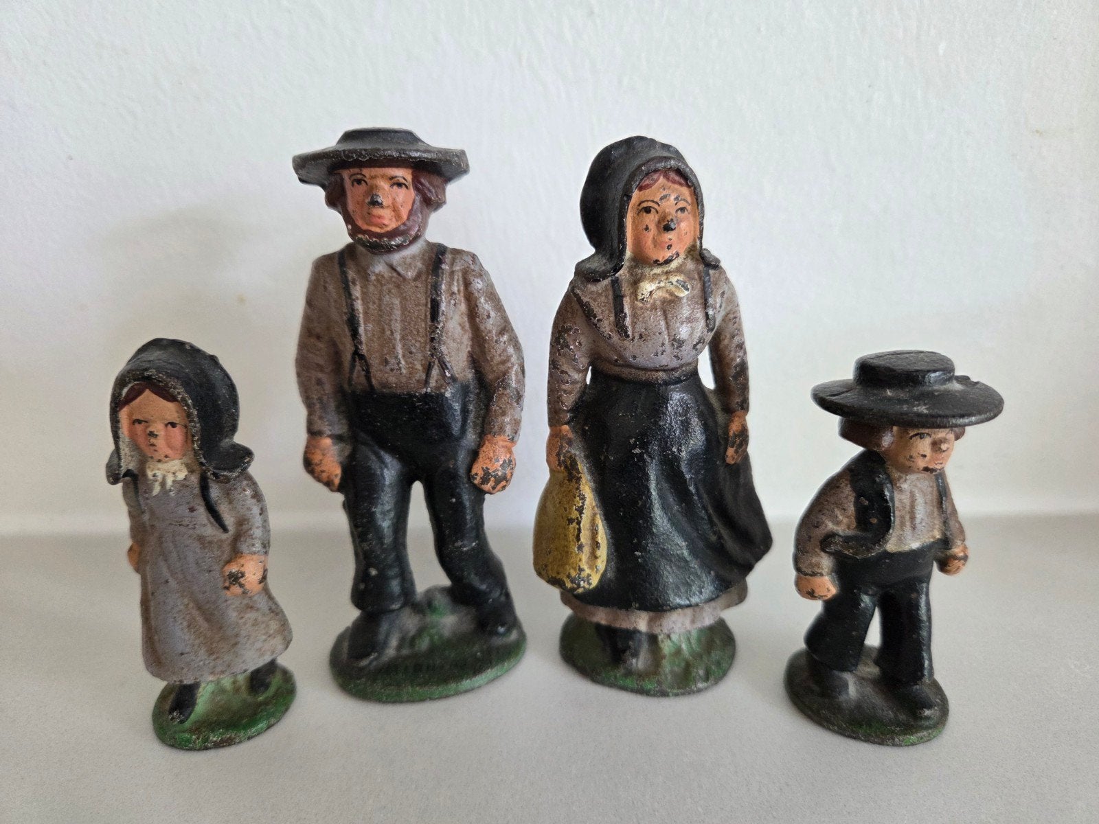 Gietijzeren Amish poppetjes. Vintage uit jaren 1960., Ophalen of Verzenden, Pop