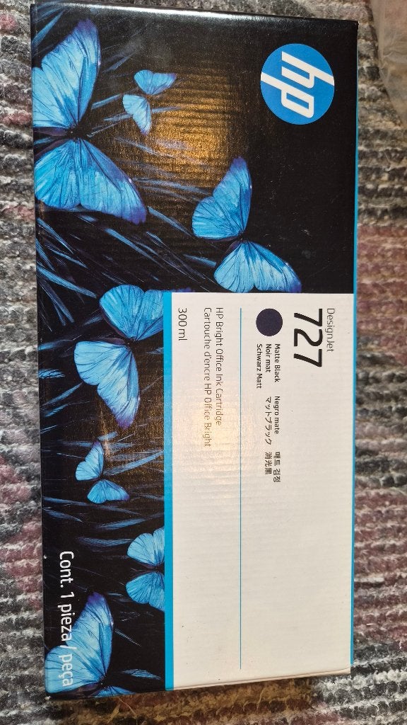 Originele HP 727 Matte Black Inktcartridge (300ml), Ophalen of Verzenden, Nieuw