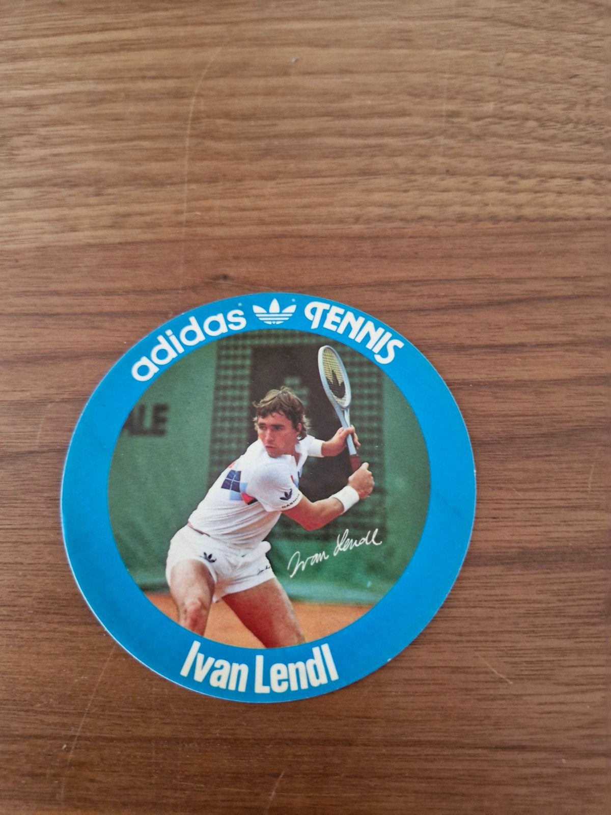 361 Vintage Adidas Tennis Sticker Ivan Lendl, Ophalen of Verzenden, Zo goed als nieuw, Sport