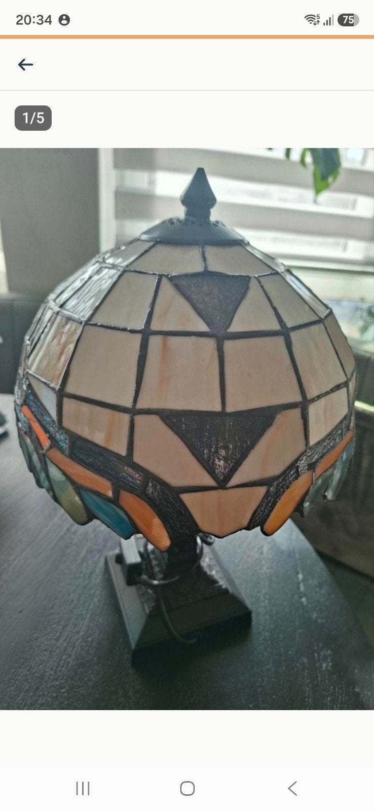 Sfeervolle Tiffany Tafellamp - Handgezet Glas-in-lood, Ophalen of Verzenden