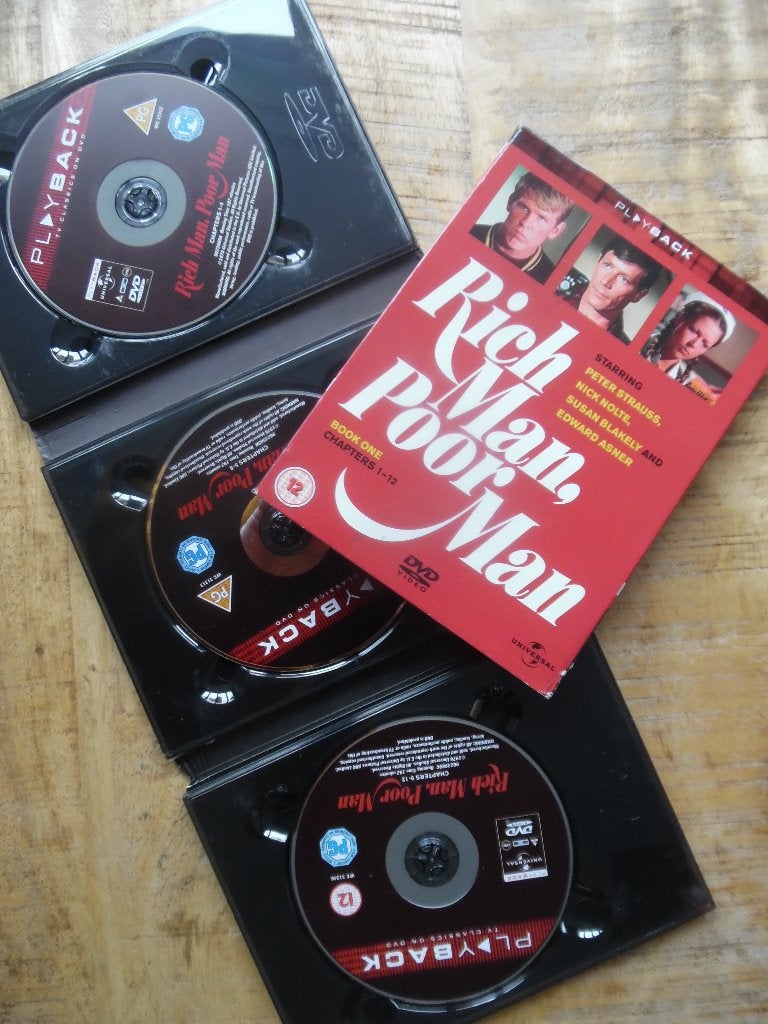 DRAMA AVONTUUR - RICH MAN POOR MAN - SERIE - PETER STRAUSS, Ophalen of Verzenden, Gebruikt, Overige gebieden