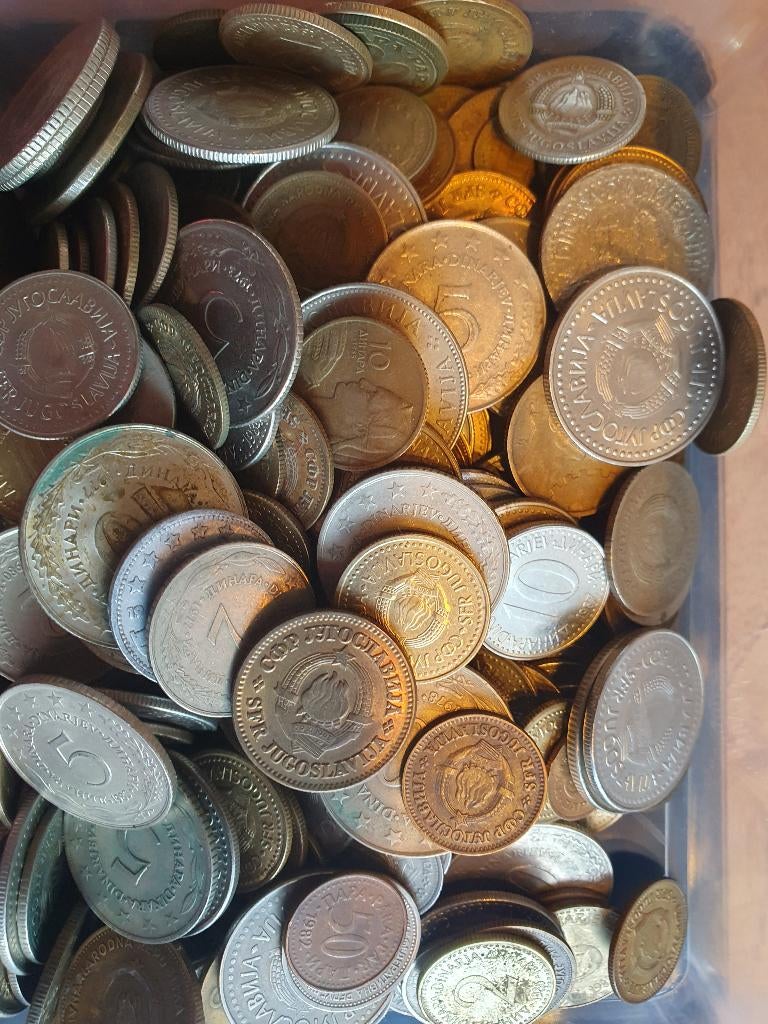 Ruim 1350 gram munten uit Joegoslavië!, Ophalen of Verzenden, Joegoslavië
